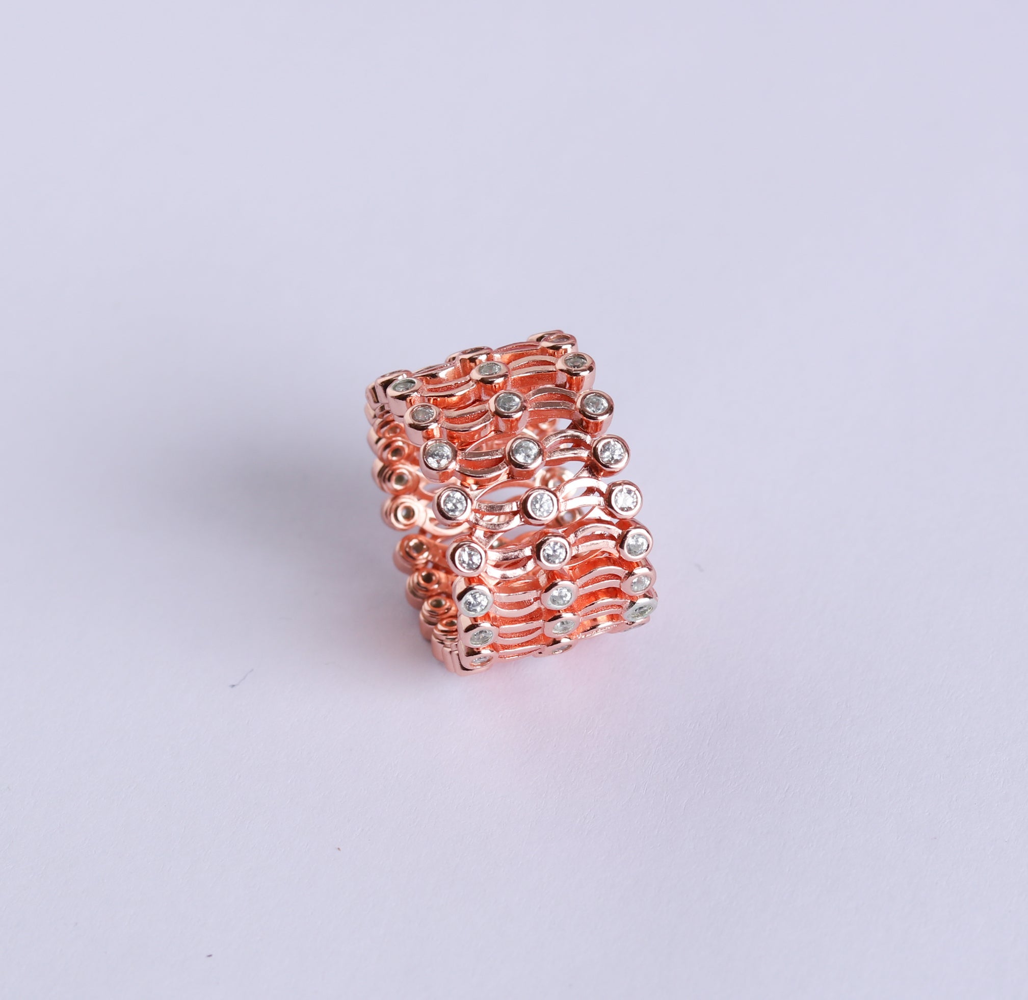 Adjustable Rose Gold Ring Kada