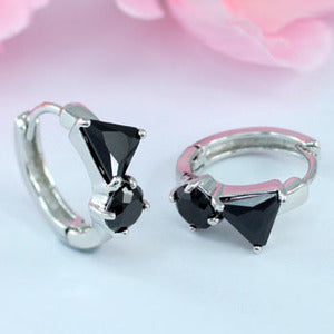 1 Carat Black Onyx Huggie Earrings XE331-1